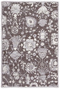 Safavieh Glamour 4'-0" x 6'-0" Rug in Dark Brown / Ivory