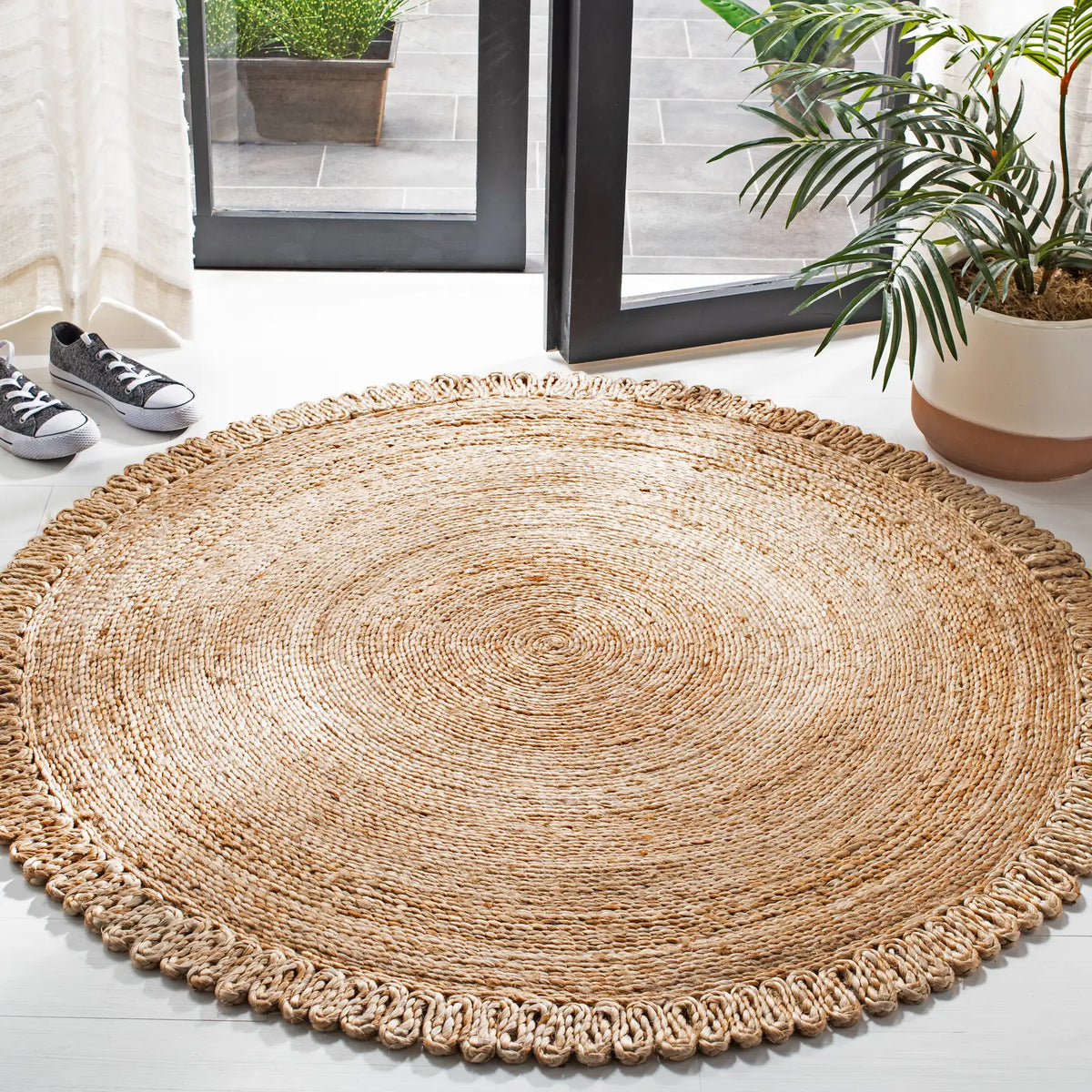 Safavieh Natural Fiber 3'-0" x 3'-0" Rug in Natural