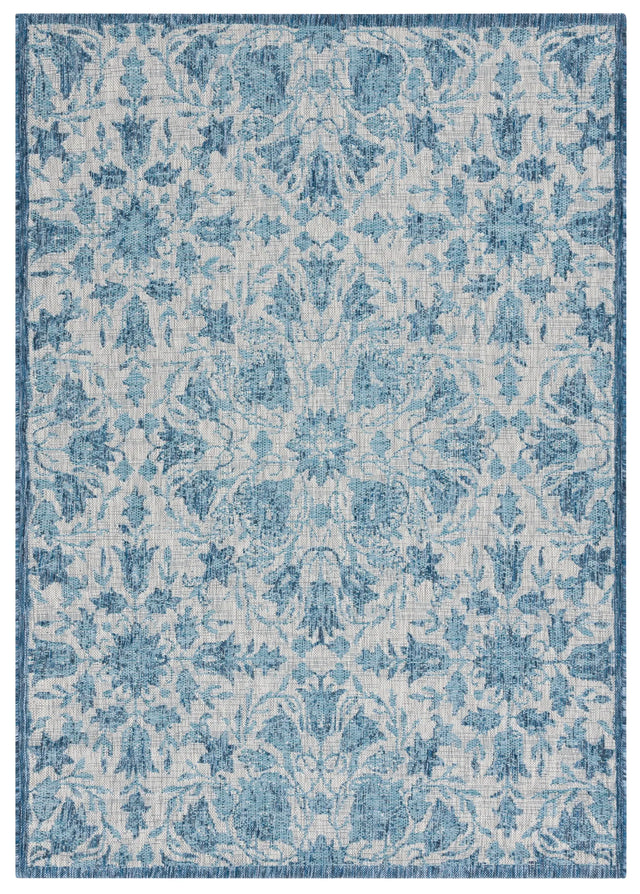 Safavieh Courtyard 5'-3" x 7'-7" Rug in Grey / Navy