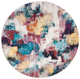 Safavieh Aria 6'-5" x 6'-5" Rug in Grey / Wine