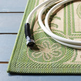 Safavieh Courtyard 5'-3" x 7'-7" Rug in Natural / Olive