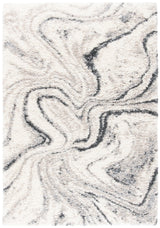 Safavieh Fontana Shag  800 4'-0" x 6'-0" Rug in Ivory / Grey