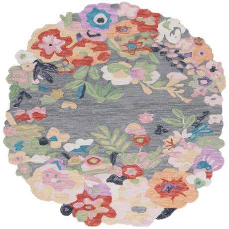 Safavieh Jardin 6'-0" x 6'-0" Rug in Grey / Pink