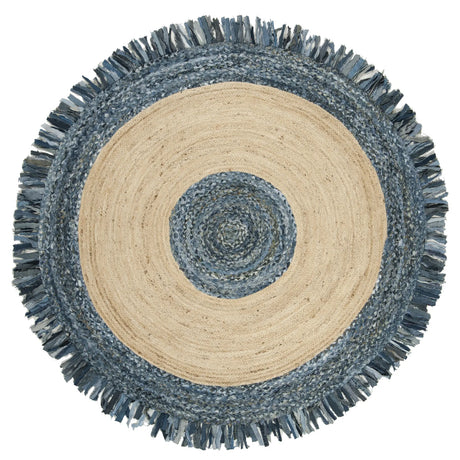 Safavieh Cape Cod 5'-0" x 5'-0" Rug in Ivory / Denim