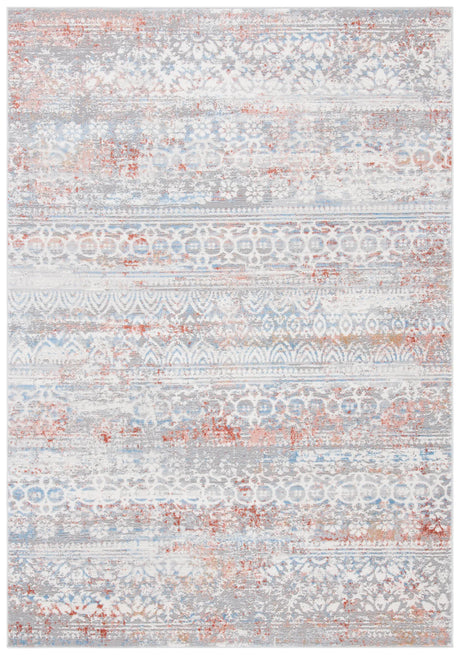 Safavieh Amelia 4'-5" x 6'-5" Rug in Grey / Rust