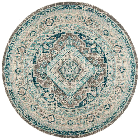 Safavieh Phoenix 100 6'-7" x 6'-7" Rug in Grey / Blue