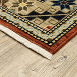 Oriental Weavers Sphinx Lilihan 5504P Red/ Multi Rugs - corner detail
