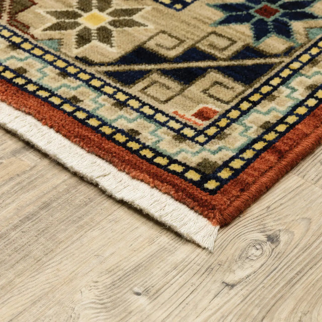 Oriental Weavers Sphinx Lilihan 5504P Red/ Multi Rugs - corner detail
