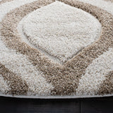 Safavieh Florida Shag 6'-7" x 6'-7" Rug in Ivory / Beige