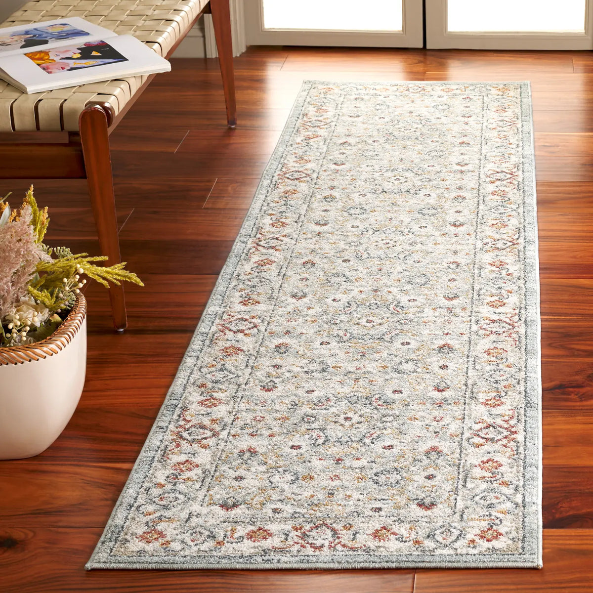 Safavieh Avalon 2'-2" x 8'-0" Rug in Light Blue / Ivory