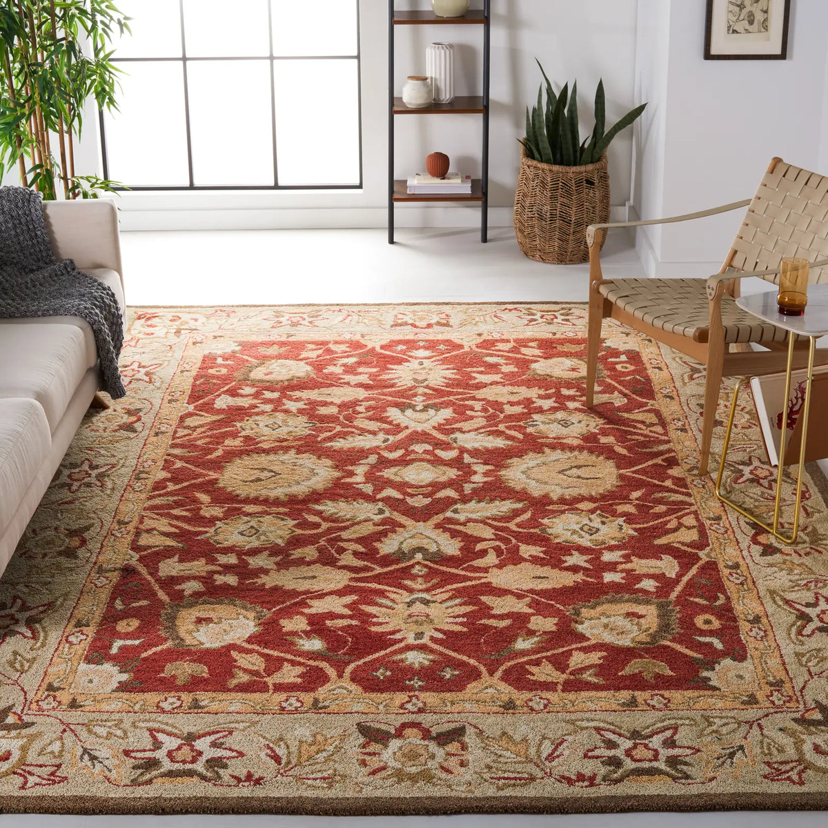 Safavieh Anatolia 9'-6" x 13'-6" Rug in Rust / Green