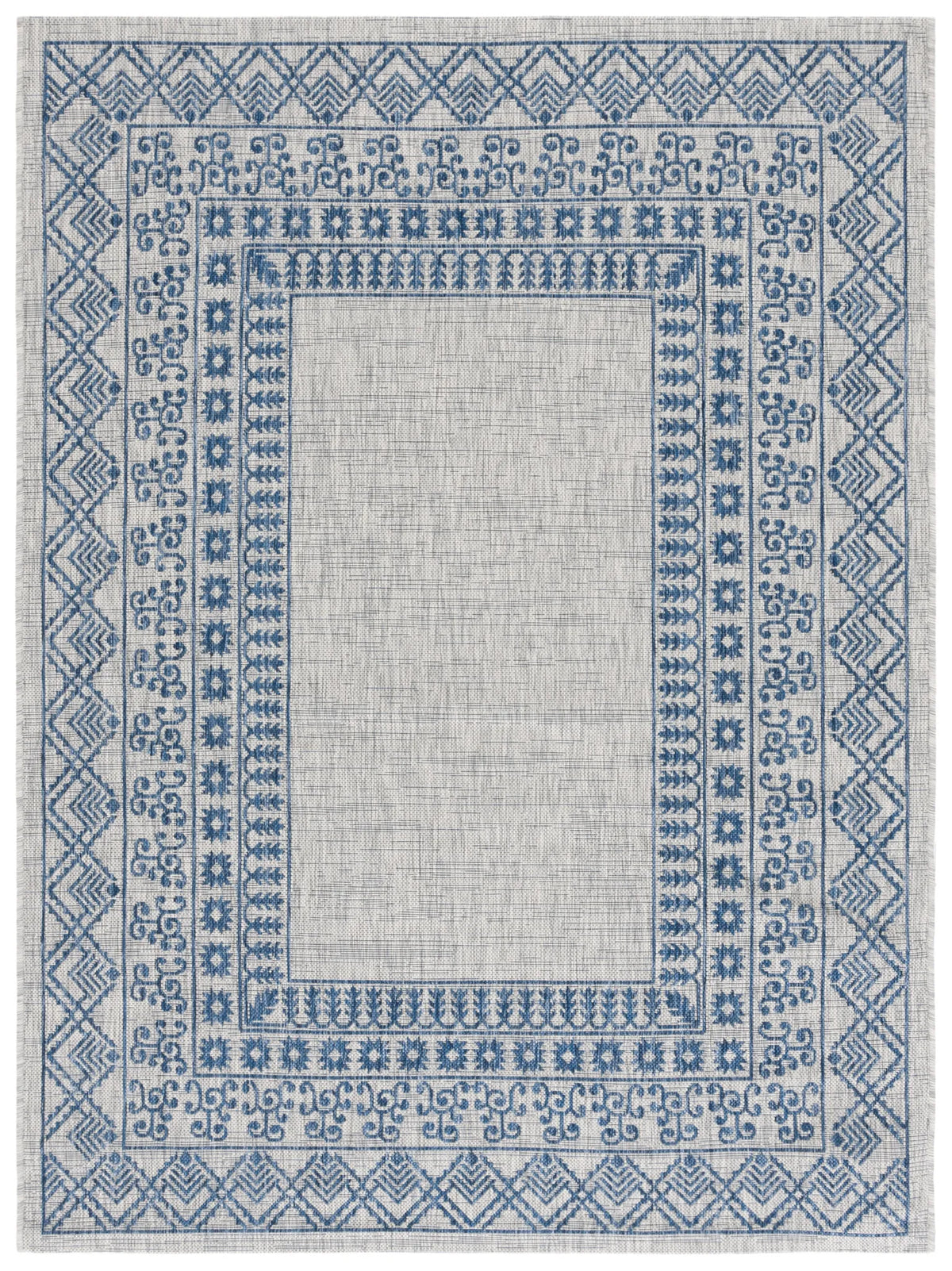 Safavieh Courtyard 5'-3" x 7'-7" Rug in Grey / Navy