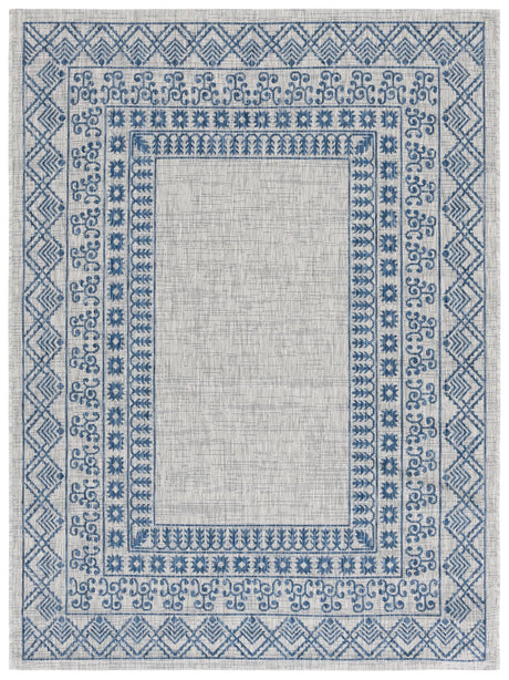 Safavieh Courtyard 5'-3" x 7'-7" Rug in Grey / Navy