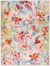 Safavieh Paint Brush 4'-4" x 6'-0" Rug in Blue / Blush Pink