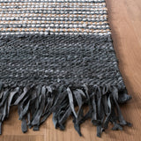 Safavieh Vintage Leather 5'-0" x 8'-0" Rug in Dark Grey / Multi