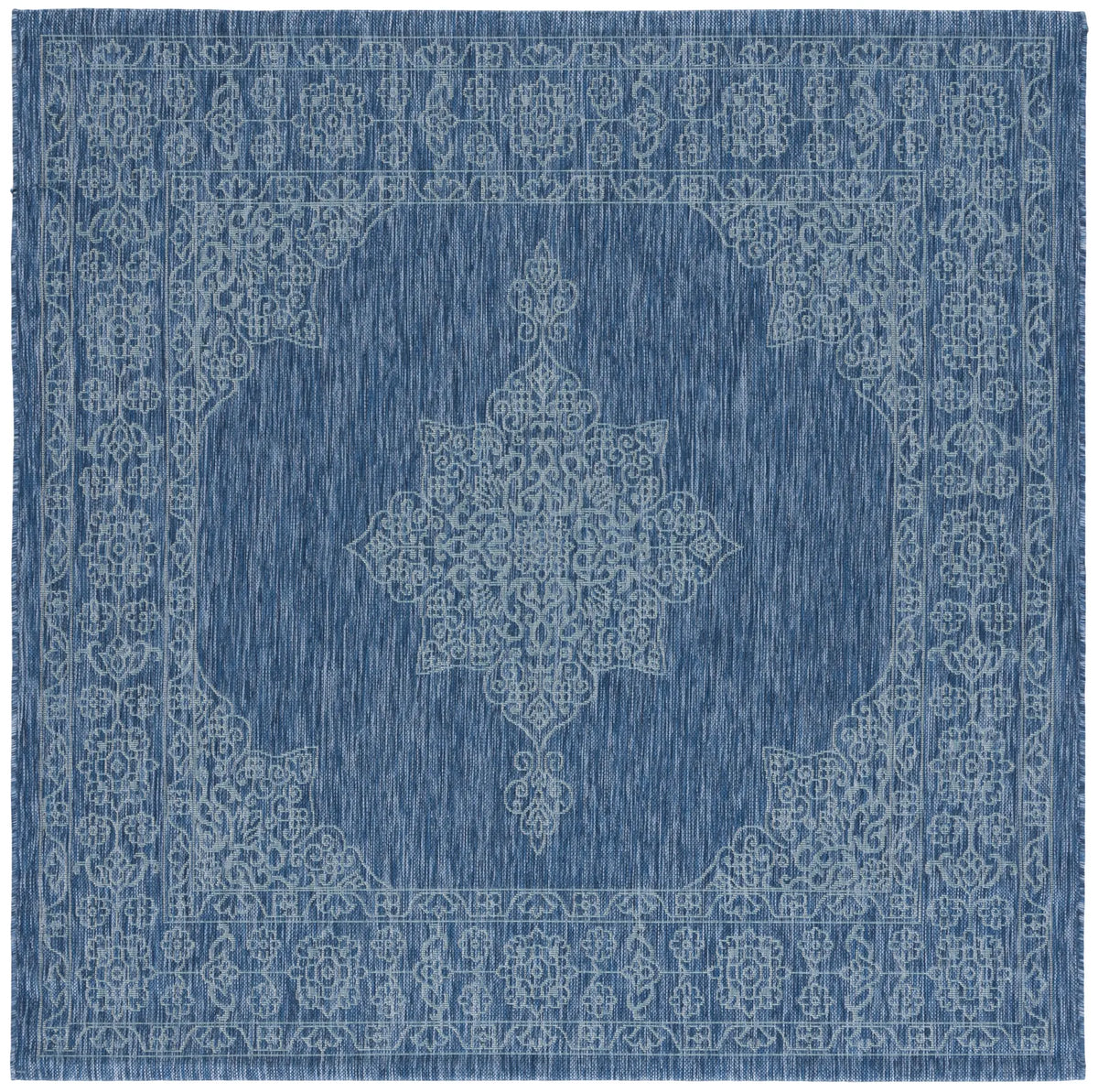 Safavieh Courtyard 6'-7" x 6'-7" Rug in Navy / Ivory