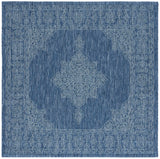 Safavieh Courtyard 6'-7" x 6'-7" Rug in Navy / Ivory