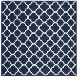 Safavieh Dhurries 7'-0" x 7'-0" Rug in Navy / Ivory