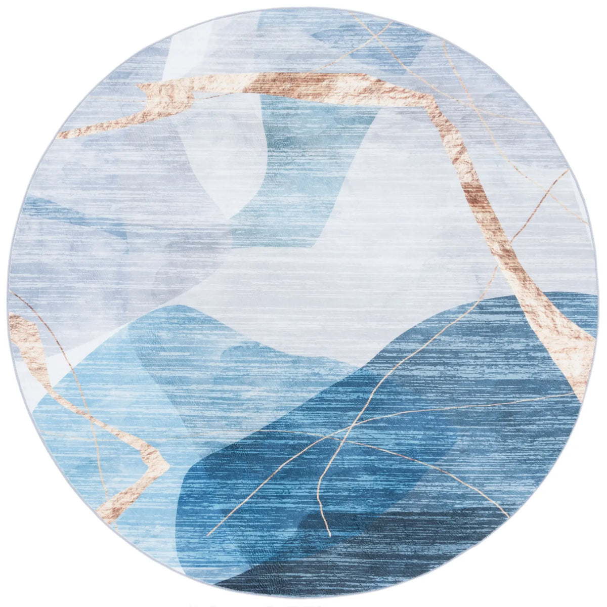 Safavieh Santa Monica 6'-0" x 6'-0" Rug in Blue / Gold