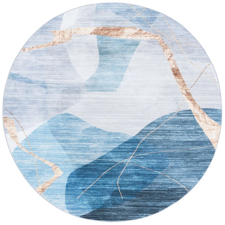 Safavieh Santa Monica 6'-0" x 6'-0" Rug in Blue / Gold