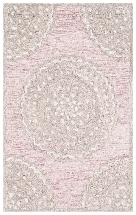 Safavieh Metro 3'-0" x 5'-0" Rug in Dark Pink / Ivory