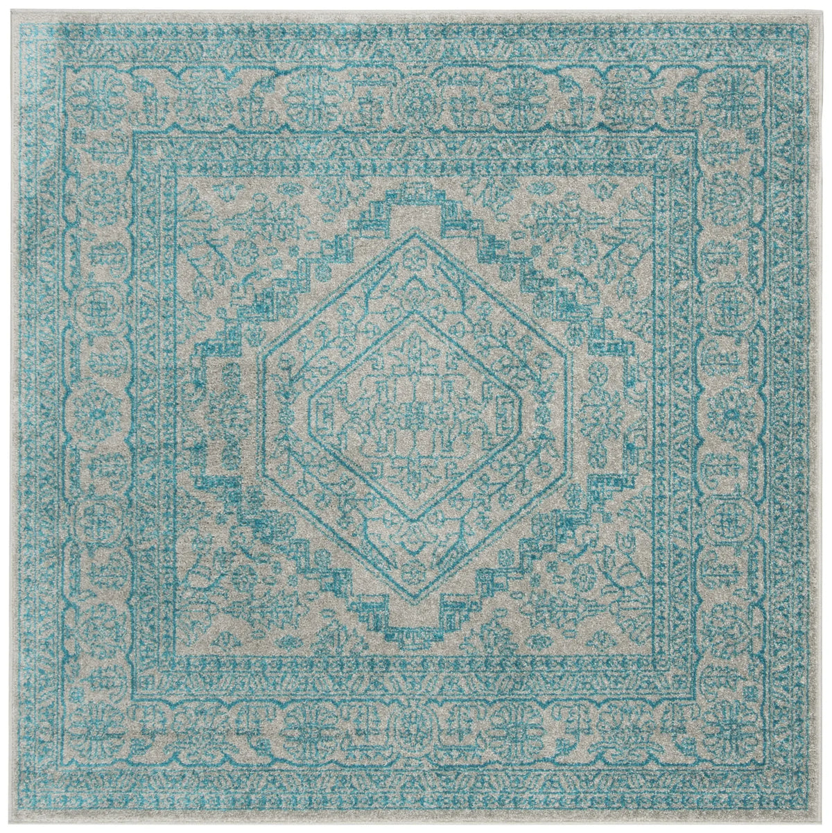 Safavieh Adirondack 6'-0" x 6'-0" Rug in Light Grey / Teal