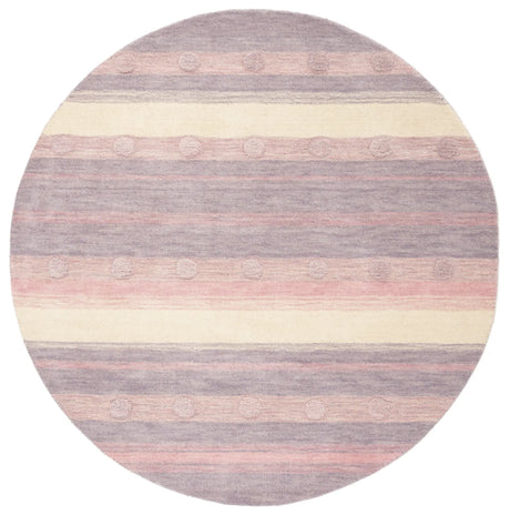Safavieh Safavieh Kids 5'-0" x 5'-0" Rug in Light Purple / Ivory