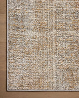 Loloi Wyatt Wya-01 Spice/Silver Rug - corner on wood
