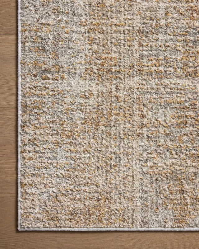 Loloi Wyatt Wya-01 Spice/Silver Rug - corner on wood