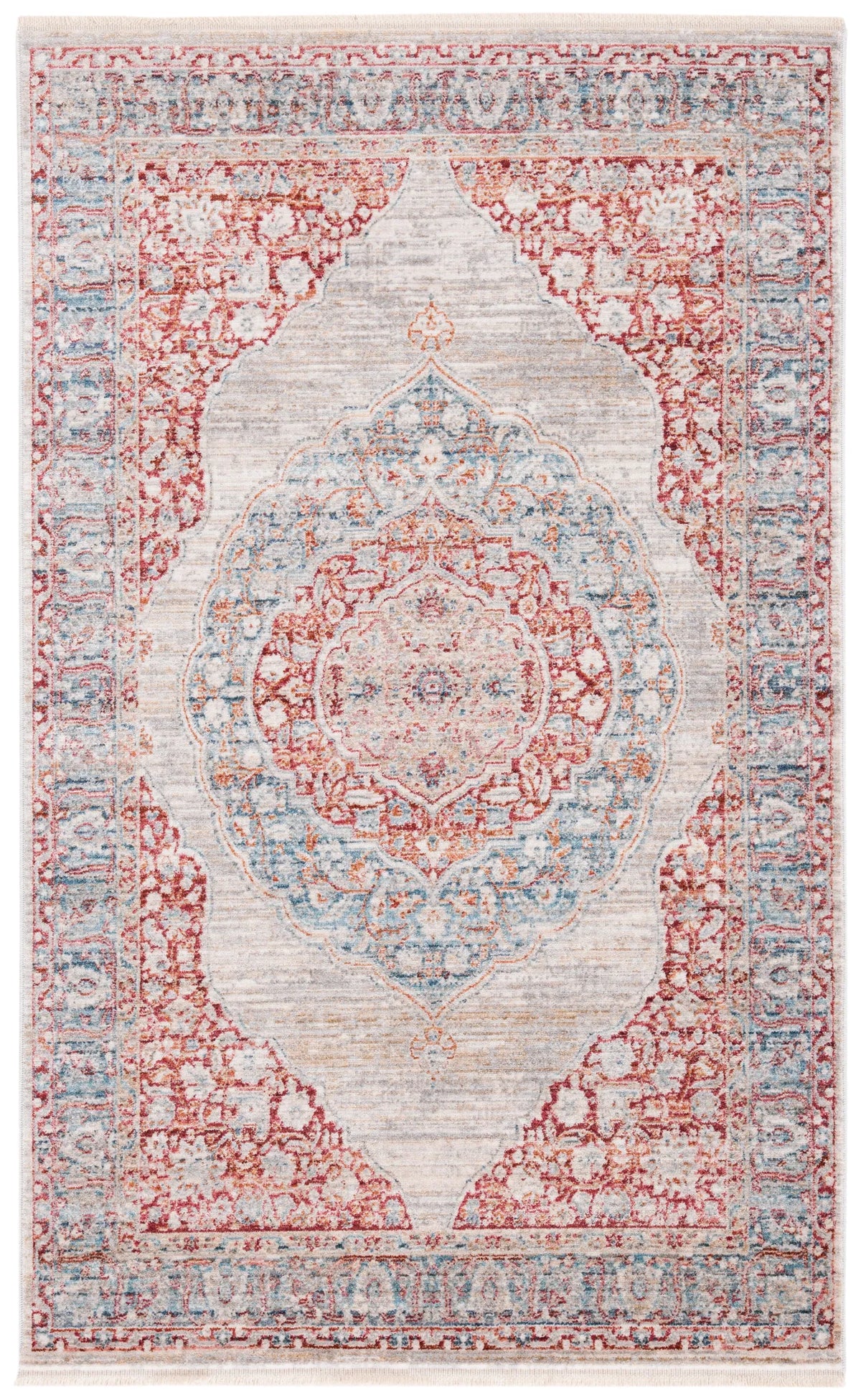 Safavieh Kenitra 600 3'-0" x 5'-0" Rug in Ivory / Red
