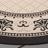 Safavieh Courtyard 5'-3" x 5'-3" Rug in Sand / Black