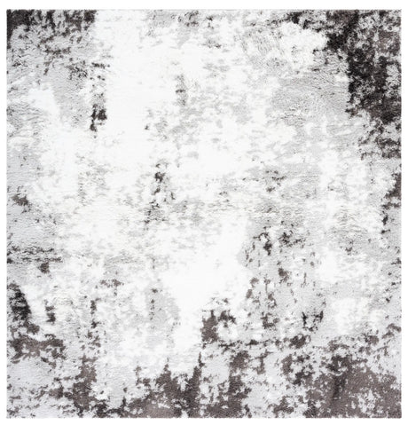 Safavieh Berber Shag 7'-0" x 7'-0" Rug in Grey / Dark Grey