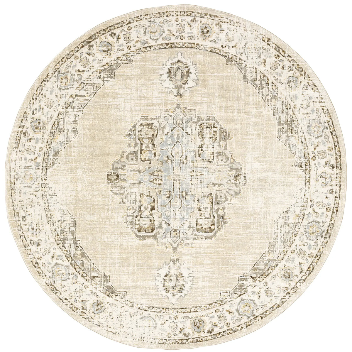 Oriental Weavers Sphinx Andorra 303D Beige / Ivory Rugs - round