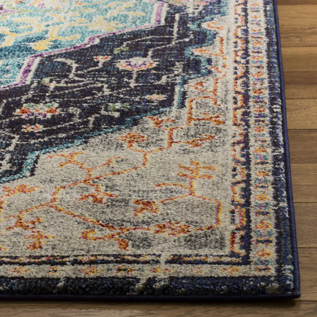 Safavieh Monaco 4'-0" x 5'-7" Rug in Black / Blue