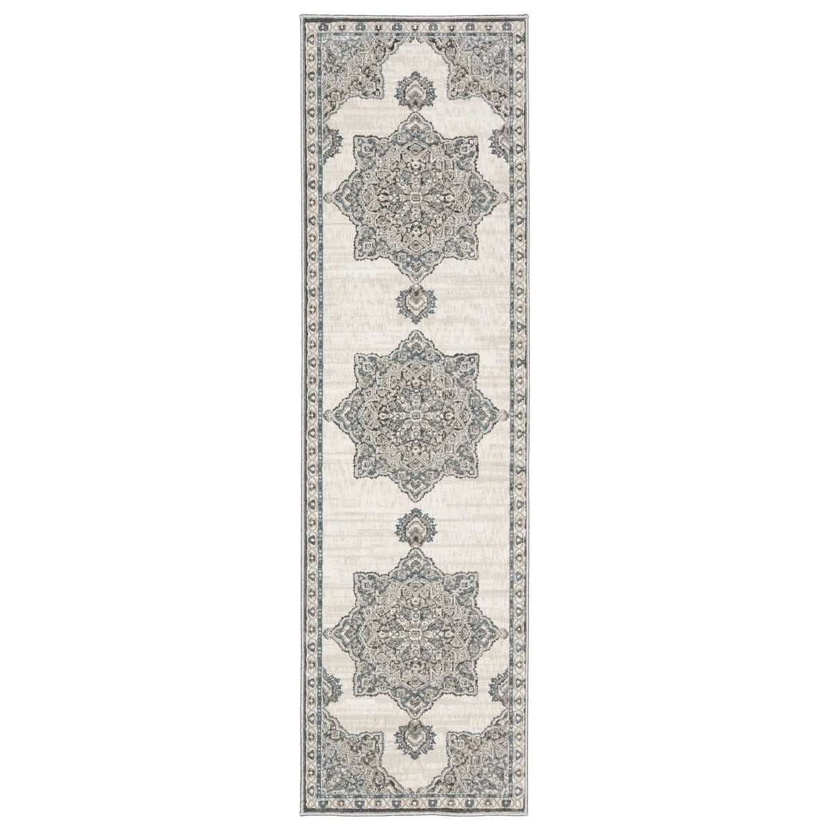 Oriental Weavers Sphinx Ellington Ell01 Ivory/ Blue Rug - runner