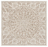 Safavieh Micro-Loop 6'-0" x 6'-0" Rug in Brown / Light Blue