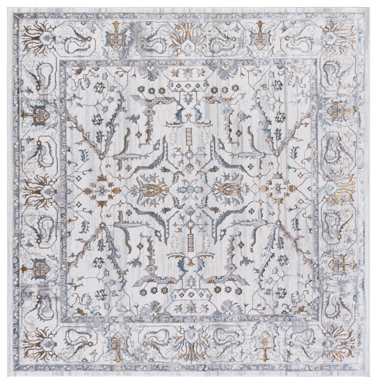 Safavieh Sonoma 6'-7" x 6'-7" Rug in Ivory / Grey