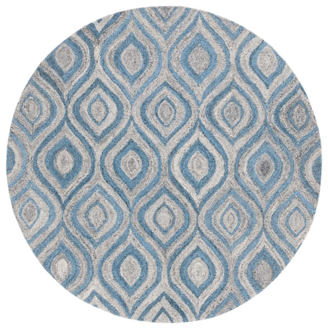 Safavieh Abstract 6'-0" x 6'-0" Rug in Grey / Blue