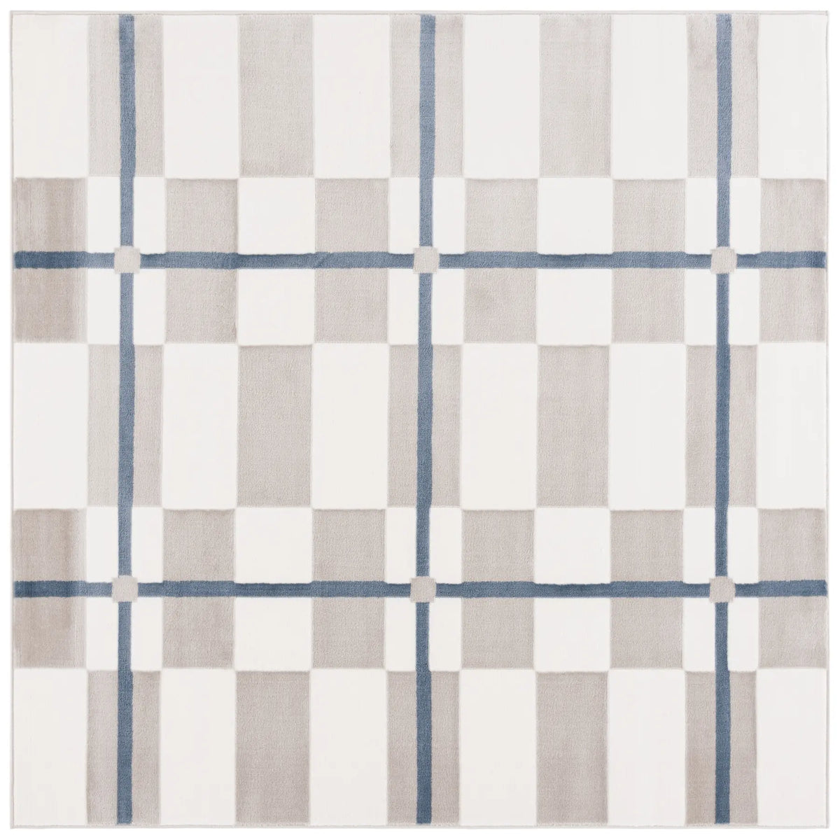 Safavieh Groove 6'-7" x 6'-7" Rug in Ivory / Blue