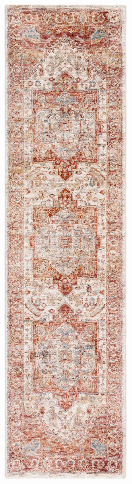 Safavieh Valencia 2'-0" x 8'-0" Rug in Ivory / Rust