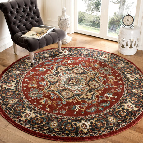Safavieh Summit 6'-7" x 6'-7" Rug in Red / Dark Grey