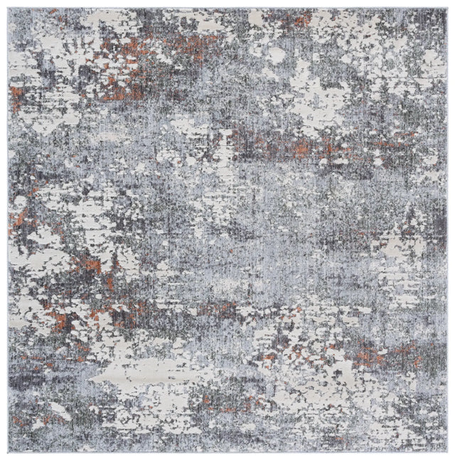 Safavieh Scarlett 400 6'-7" x 6'-7" Rug in Grey / Ivory Rust