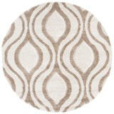 Safavieh Florida Shag 6'-7" x 6'-7" Rug in Ivory / Beige