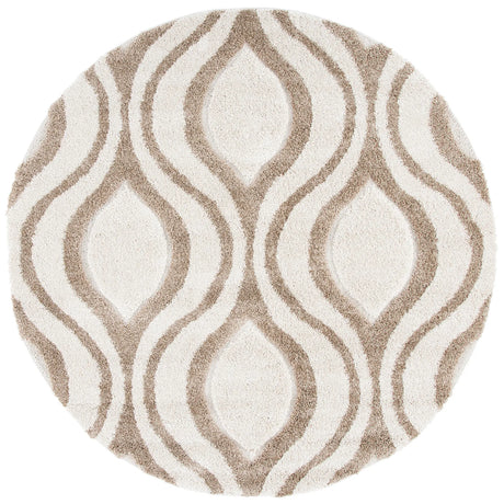 Safavieh Florida Shag 6'-7" x 6'-7" Rug in Ivory / Beige