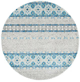 Safavieh Madison 700 6'-7" x 6'-7" Rug in Grey / Turquoise