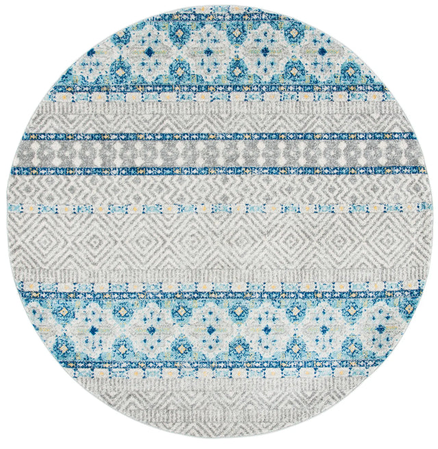 Safavieh Madison 700 6'-7" x 6'-7" Rug in Grey / Turquoise