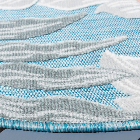 Safavieh Cabana 6'-5" x 6'-5" Rug in Blue / Grey