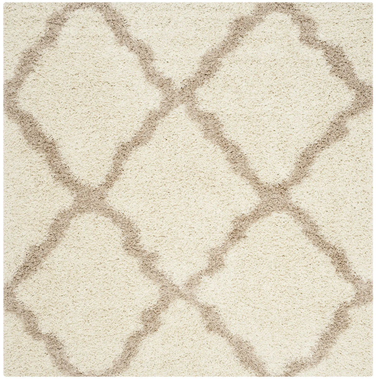 Safavieh Sgd-Dallas Shag 6'-0" x 6'-0" Rug in Ivory / Beige