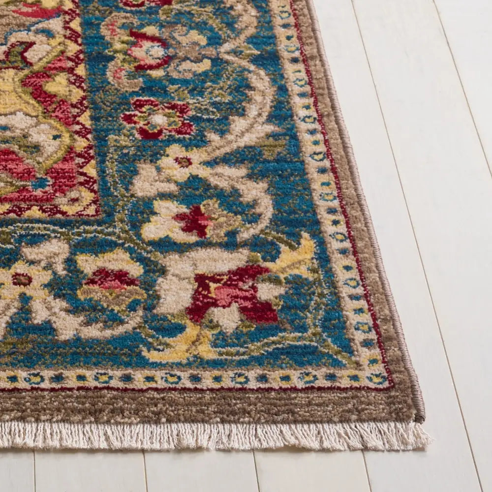 Safavieh Kashan 5'-1" x 7'-5" Rug in Taupe / Blue