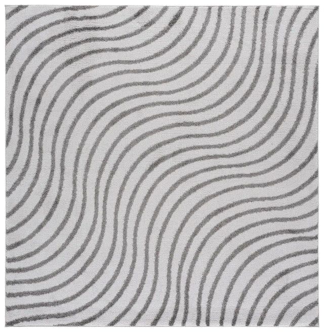 Safavieh Wave 6'-7" x 6'-7" Rug in Grey / Dark Grey